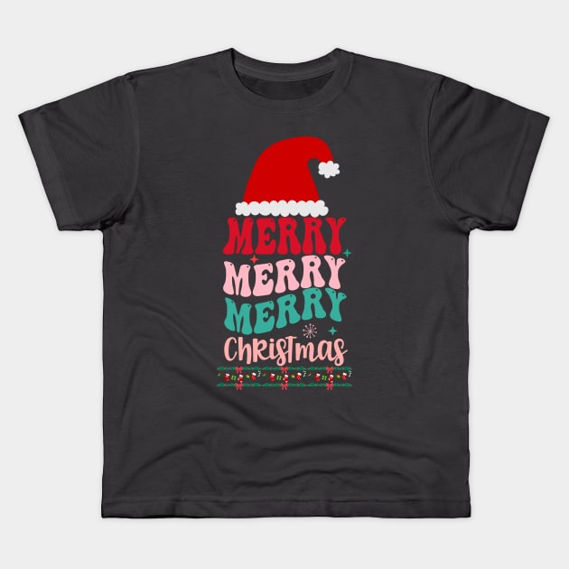 merry merry christmas Kids T-Shirt by High Trend